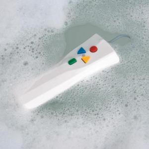 Watertight floating remote for bathlift at The Comfort Zone Mobility Aids & Spas in Port Alberni, Vancouver Island, BC