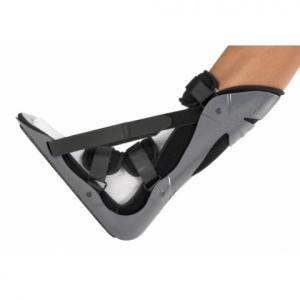 Plantar Fasciitis™ Night Splint - Allows for controlled application of a prolonged stretch on the Plantar Fascia and Achilles Tendon. Lightweight, sturdy, one-piece flexible shell. Adjustable bilateral dorsi-flexion straps. Cool terry liner and padded calf and ankle straps for additional comfort.  Fits right or left.  Call The Comfort Zone Mobility Aids & Spas for Pricing 250 724 4477 or email info@albernicomfortzone.com