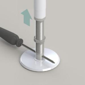 Base Plate for Floor to Ceiling Pole Rental at The Comfort Zone Port Alberni BC, Vancouver Island